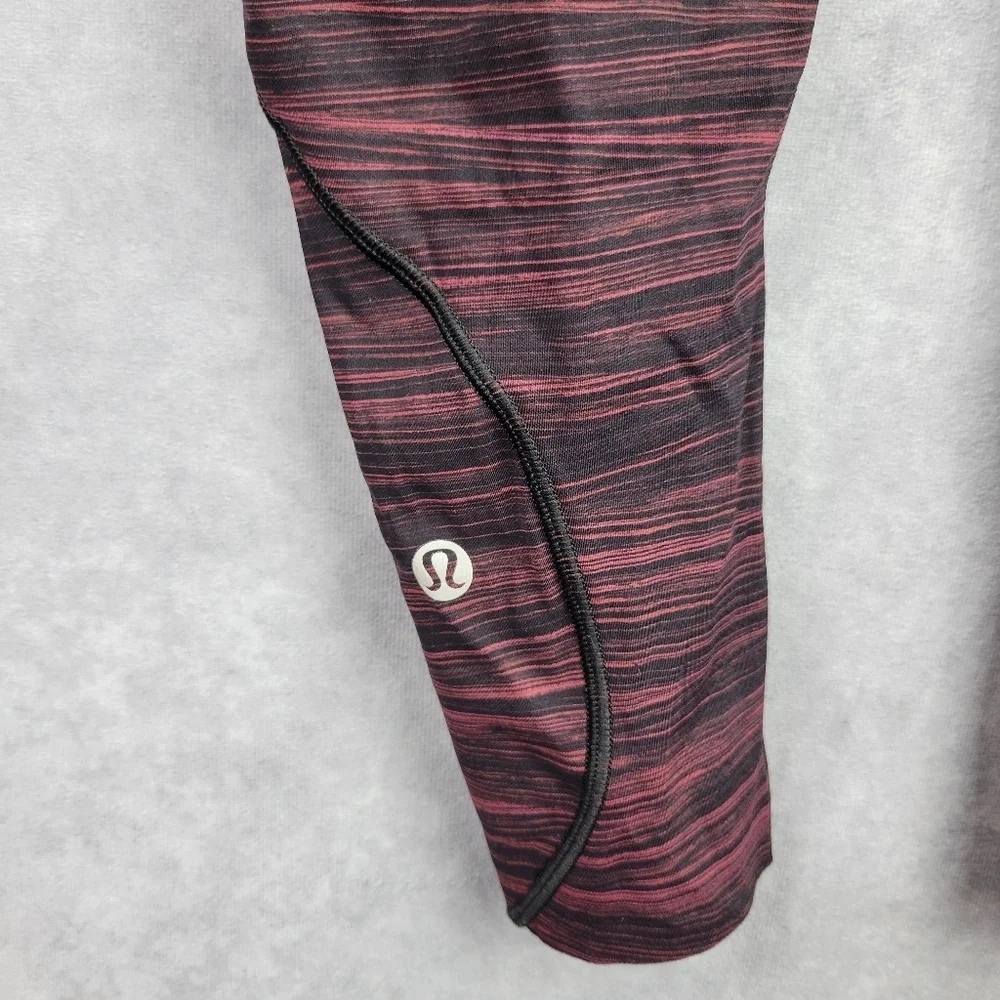 LULULEMON‎ red run the day crop legging Women's Size 8